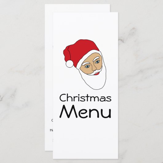 kerstmenu kerstmis menu (Voorkant / Achterkant)