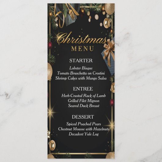 Kerstmenu Menu (Voorkant)