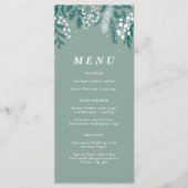 Kerstmenu met berijpte eucalyptus menu (Voorkant)