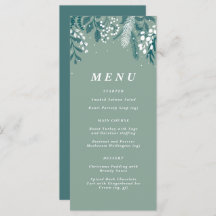 Kerstmenu met berijpte eucalyptus