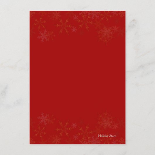 kerstmenu met Big Red Bow-serie Menu (Achterkant)