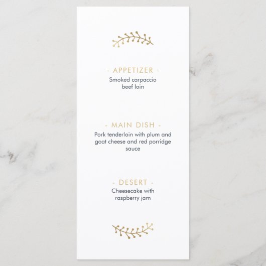 Kerstmenu — Ontwerp Menu (Achterkant)