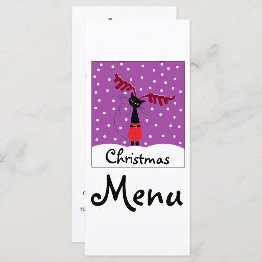 Kerstmenu rendierkat menu (Voorkant / Achterkant)