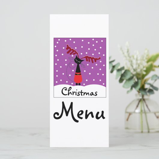 Kerstmenu rendierkat menu (Staand voorkant)
