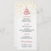 Kerstmenu uitnodiging, kerstdiner kaart (Voorkant / Achterkant)