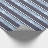 Kerstmerk Blauw ID862 Cadeaupapier (Hoek)