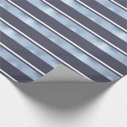 Kerstmerk Blauw ID862 Cadeaupapier (Hoek)