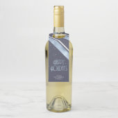 Kerstmerk Blauw ID862 Flessenhanger (Op fles)