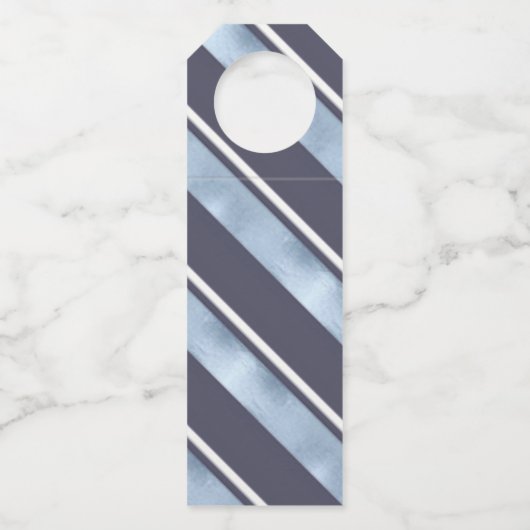 Kerstmerk Blauw ID862 Flessenhanger (Achterkant)