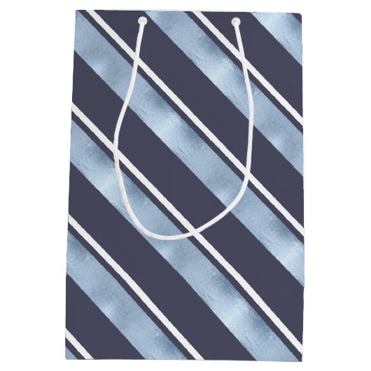 Kerstmerk Blauw ID862 Medium Cadeauzakje (Achterkant)