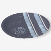 Kerstmerk Blauw/Wit ID862 Papieren Bordje (Gekanteld)