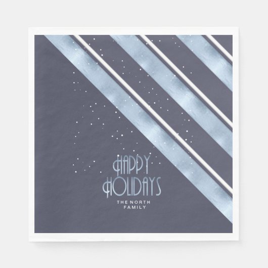 Kerstmerk Blauw/Wit ID862 Servet (Voorkant)