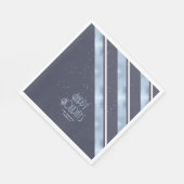 Kerstmerk Blauw/Wit ID862 Servet (Hoek)