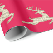 Kerstmerk feestrood cadeaupapier (Rol Hoek)