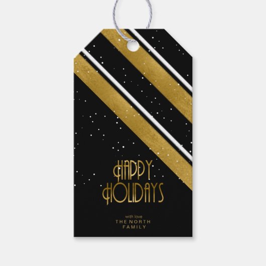 Kerstmerk Gold ID862 Cadeaulabel (Voorkant)