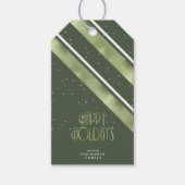 Kerstmerk groen/wit ID862 Cadeaulabel (Voorkant)