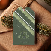 Kerstmerk groen/wit ID862 Cadeaulabel