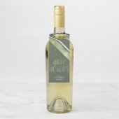 Kerstmerk groen/wit ID862 Flessenhanger (Op fles)