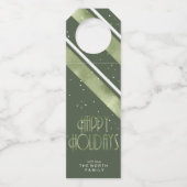 Kerstmerk groen/wit ID862 Flessenhanger (Voorkant)