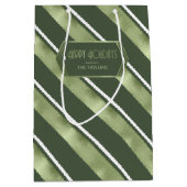 Kerstmerk groen/wit ID862 Medium Cadeauzakje (Voorkant)