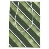 Kerstmerk groen/wit ID862 Medium Cadeauzakje (Achterkant)