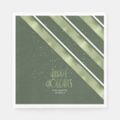 Kerstmerk groen/wit ID862 Servet (Voorkant)