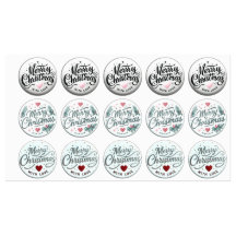 Kerstmerken, Stickers voor Kaarten, Cadeaus