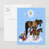 Kerstmerrie en Baby Briefkaart (Voorkant / Achterkant)