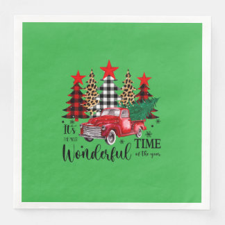 Kerstmessen "Wonderful Time"-ontwerp Servet