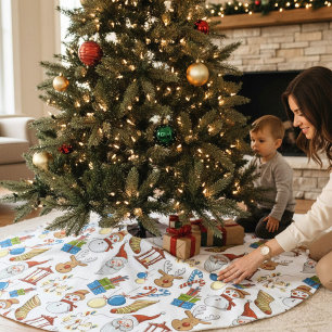 Kerstmet Cartoon Icons   FEESTDAGEN Kerstboom Rok