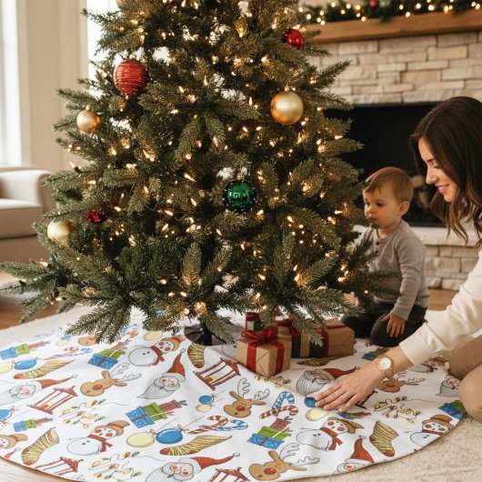 Kerstmet Cartoon Icons | FEESTDAGEN Kerstboom Rok