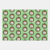 Kerstmet gepersonaliseerde inpakbladen inpakpapier vel (Voorkant 3)