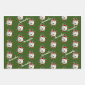 Kerstmet gepersonaliseerde inpakbladen inpakpapier vel (Voorkant 2)