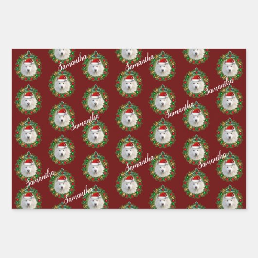 Kerstmet gepersonaliseerde inpakbladen inpakpapier vel (Voorkant)