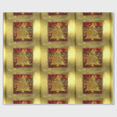 kerstmetaal cadeaupapier (Vlak)