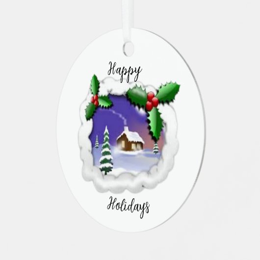 Kerstmetaal Ornament (Voorkant links)