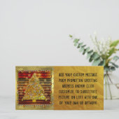 Kerstmetaalboom Feestdagenkaart (Staand voorkant)