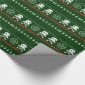 Kerstmetaaldoekjes, verpakkingspapier cadeaupapier (Hoek)