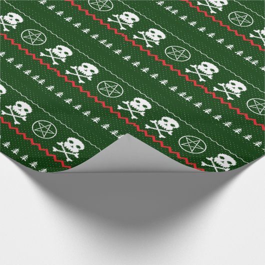 Kerstmetaaldoekjes, verpakkingspapier cadeaupapier (Hoek)