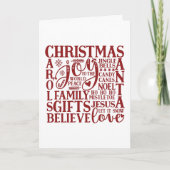 kerstmetro| Eenvoudig minimaliseren Feestdagen Kaart (Voorkant)