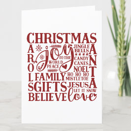 kerstmetro| Eenvoudig minimaliseren Feestdagen Kaart