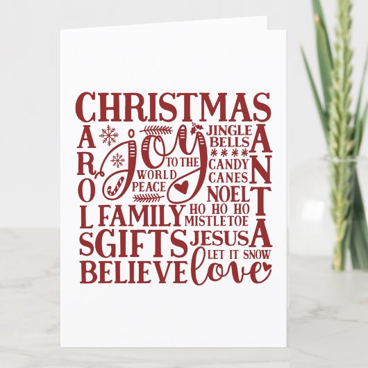 kerstmetro| Eenvoudig minimaliseren Feestdagen Kaart