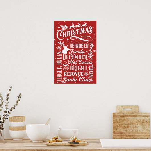 kerstmetro poster (Keuken)