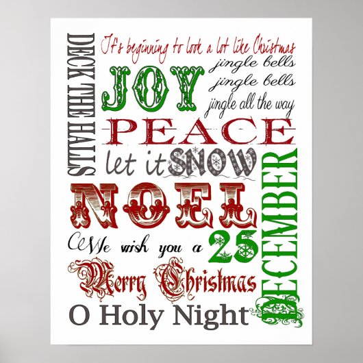 Kerstmetro-Poster Poster (Voorkant)