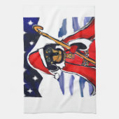 KERSTMETSDACKEL THEEDOEK (Verticaal)