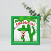 KerstMexicaan Caroler Man Greeting Feestdagenkaart (Staand voorkant)