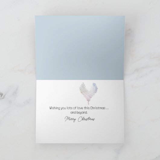 Kerstmezen Met Rode Hart Kaart (Binnen)