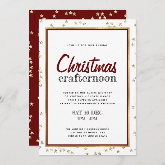 Kerstmiddag Kaart (Voorkant / Achterkant)