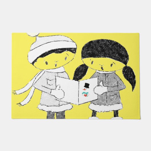 Kerstmijngroetmat Deurmat (Voorkant)