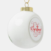 KERSTMIJS KERAMISCHE BAL ORNAMENT (Links)